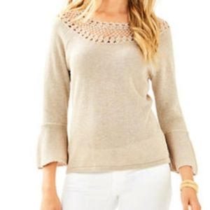 NWT Lilly Pulitzer Barrington Sweater Gold